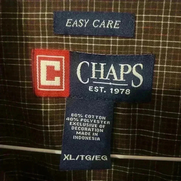 Chaps  Men's XXL Classic Core Brown & White - Picture 3 of 4